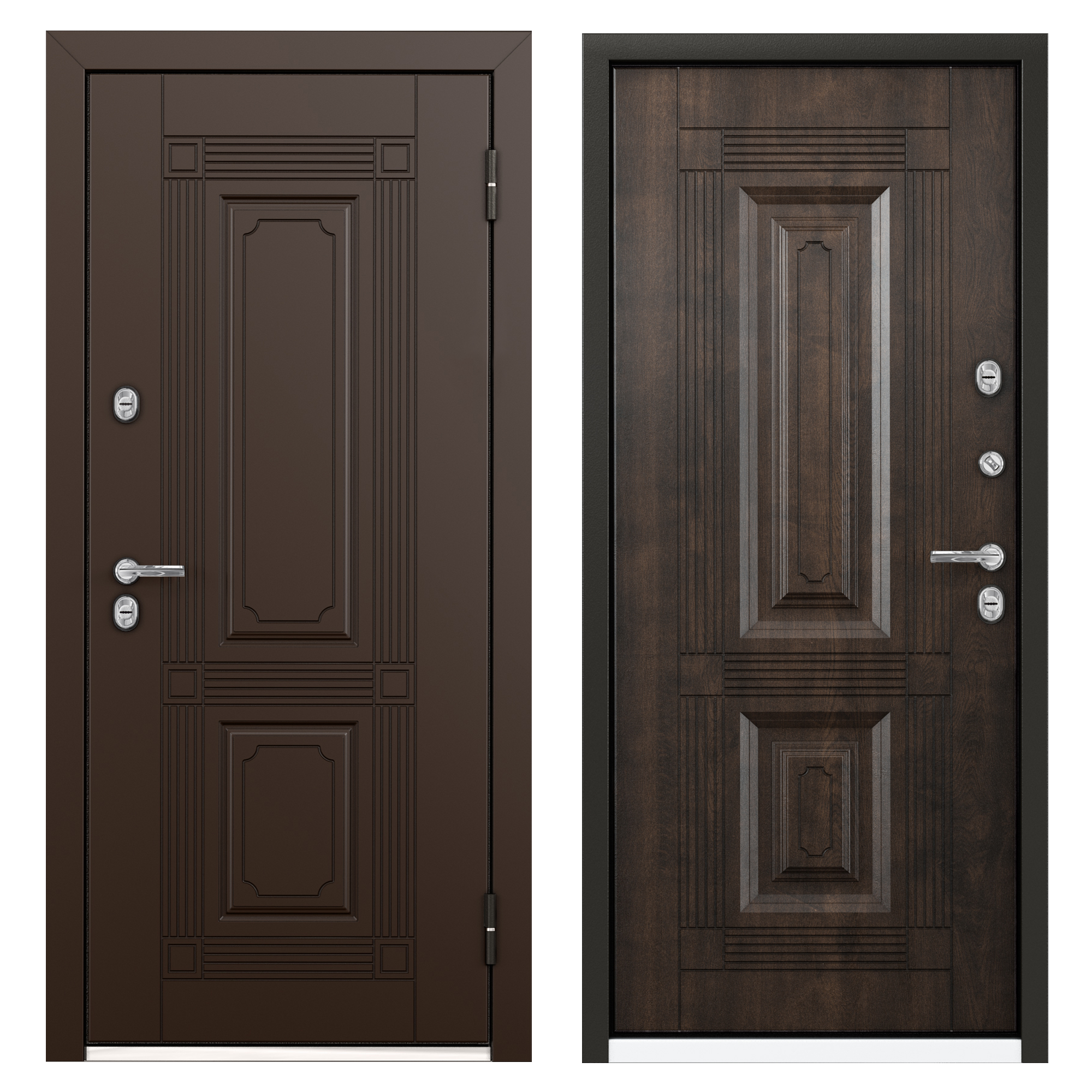 Изображение товара Входная дверь TOREX Термо С-2 RP, правый, 880 мм, коричневый орех