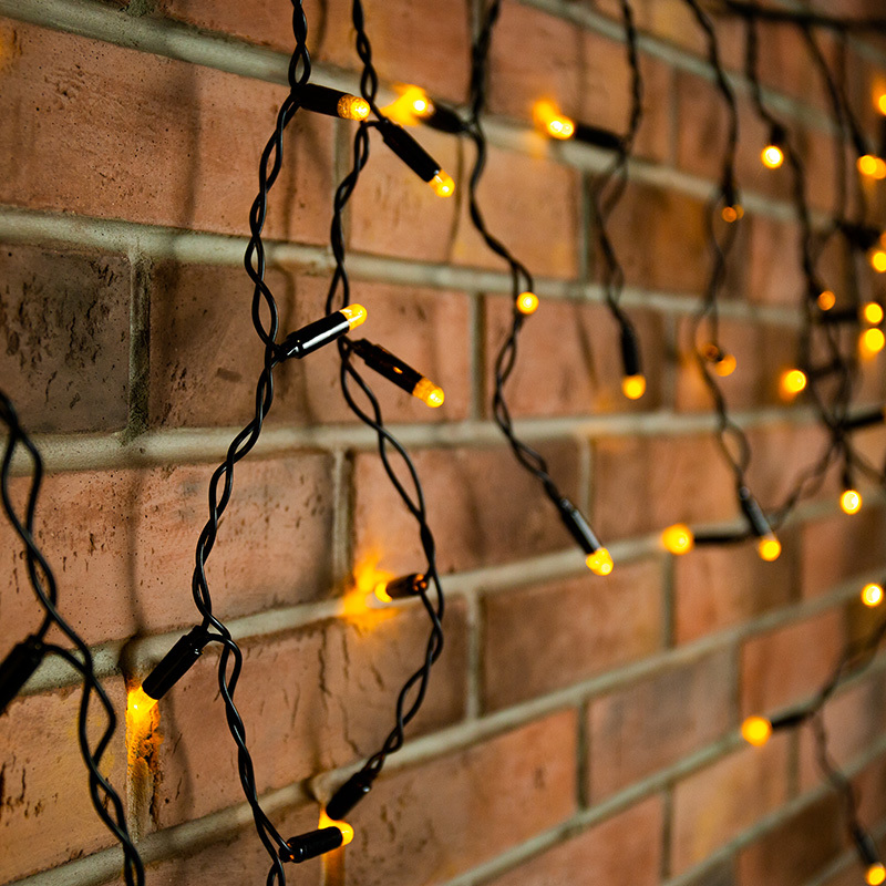 Изображение товара Электрогирлянда универсальная Neon-night 255-133 бахрома 4.8 м желтый