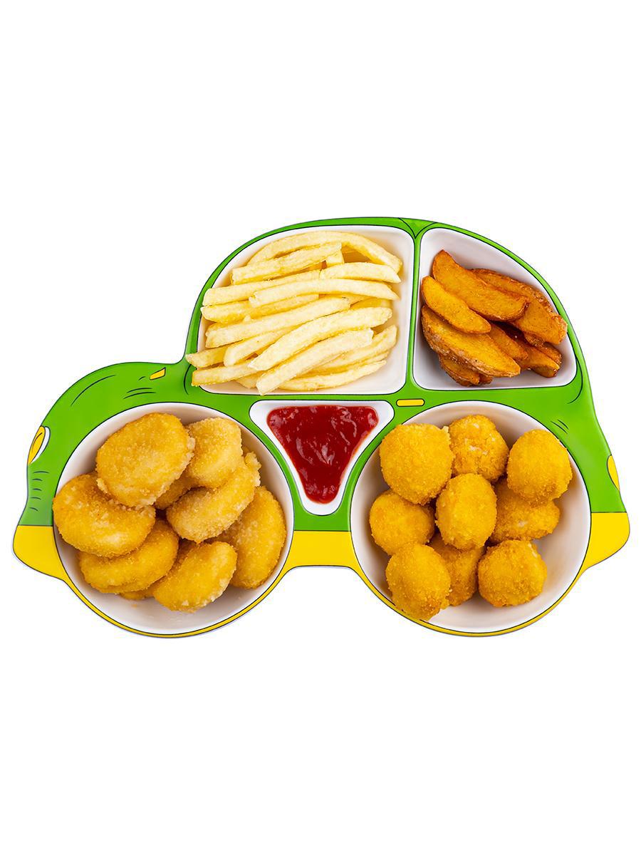 Изображение товара Сервировочная тарелка Машина из фарфора с разделением на 5 секций Elan Gallery 940194