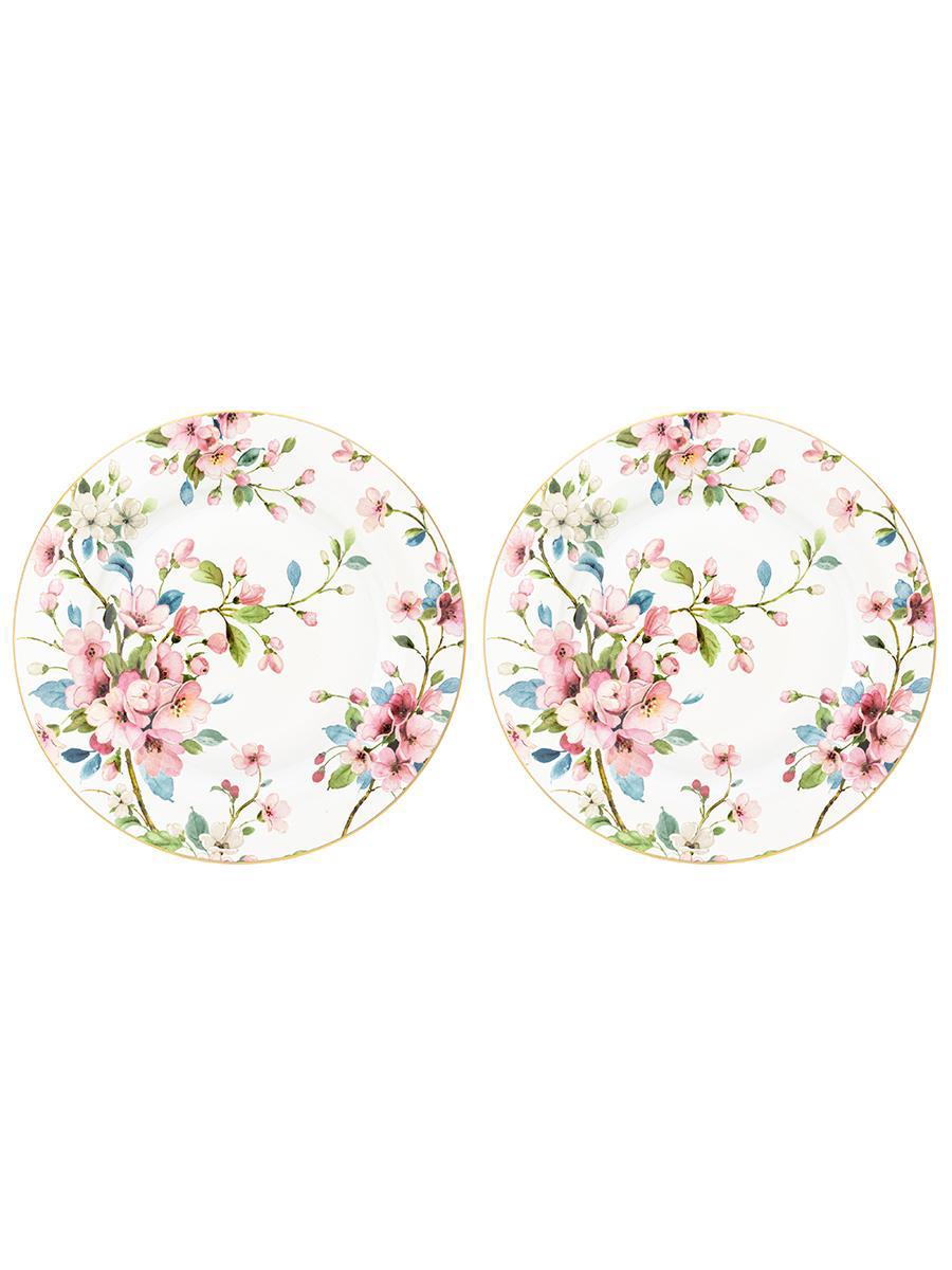 Изображение товара Набор из 2 тарелок Яблоневый цвет ELAN GALLERY радиус 26 см фарфор подарочная упаковка