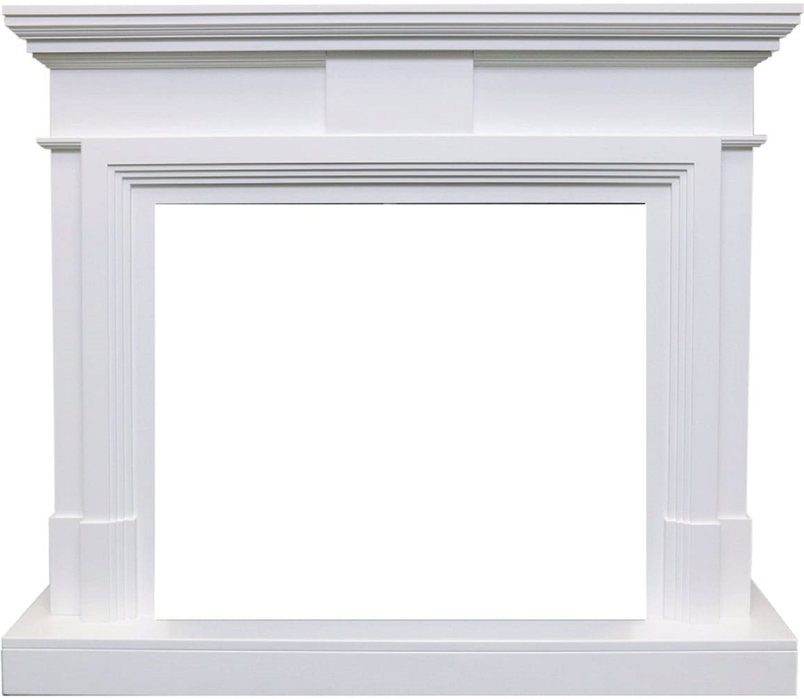 Изображение товара Деревянный портал Coventry в классическом стиле белый для очага