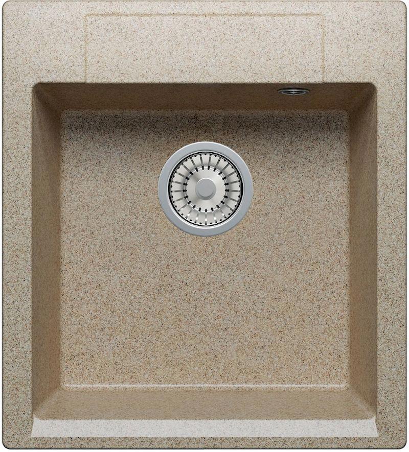 Изображение товара Мойка кухонная врезная прямоугольная POLYGRAN Argo-460 песочный цвет