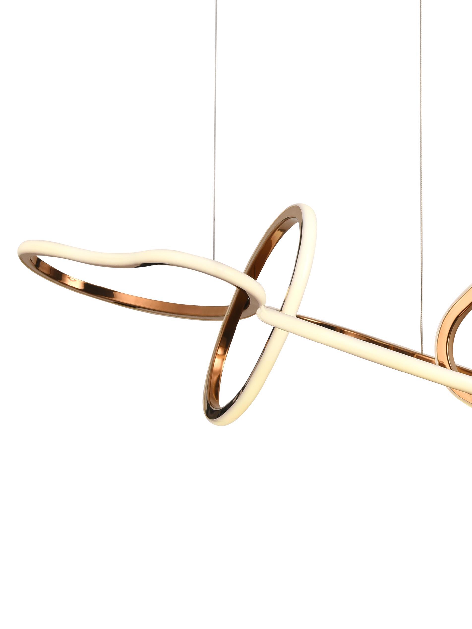 Изображение товара Люстра потолочная светодиодная Natali Kovaltseva LOFT LED LAMPS 81360 ROSE GOLD 1 лампа 12 м² цвет белый золотой