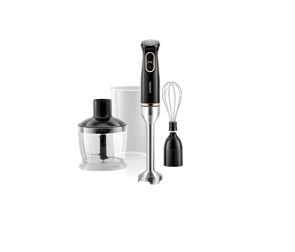 Изображение товара Погружной блендер Centek CT-1347 черного цвета 2 скорости 800 Вт комплект