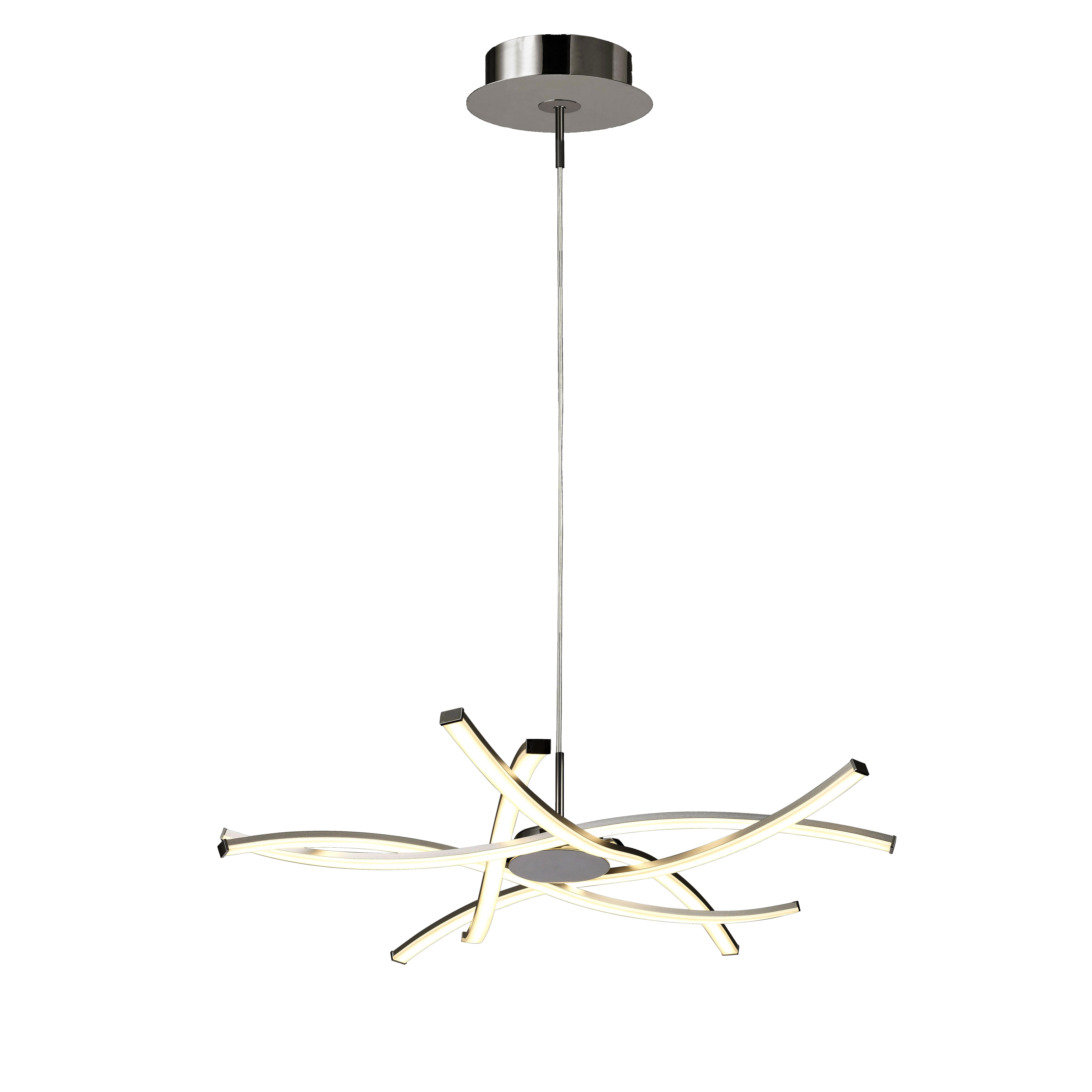 Изображение товара Люстра Mantra Aire Led 5914 современная серебристая подвесная с 8 плафонами