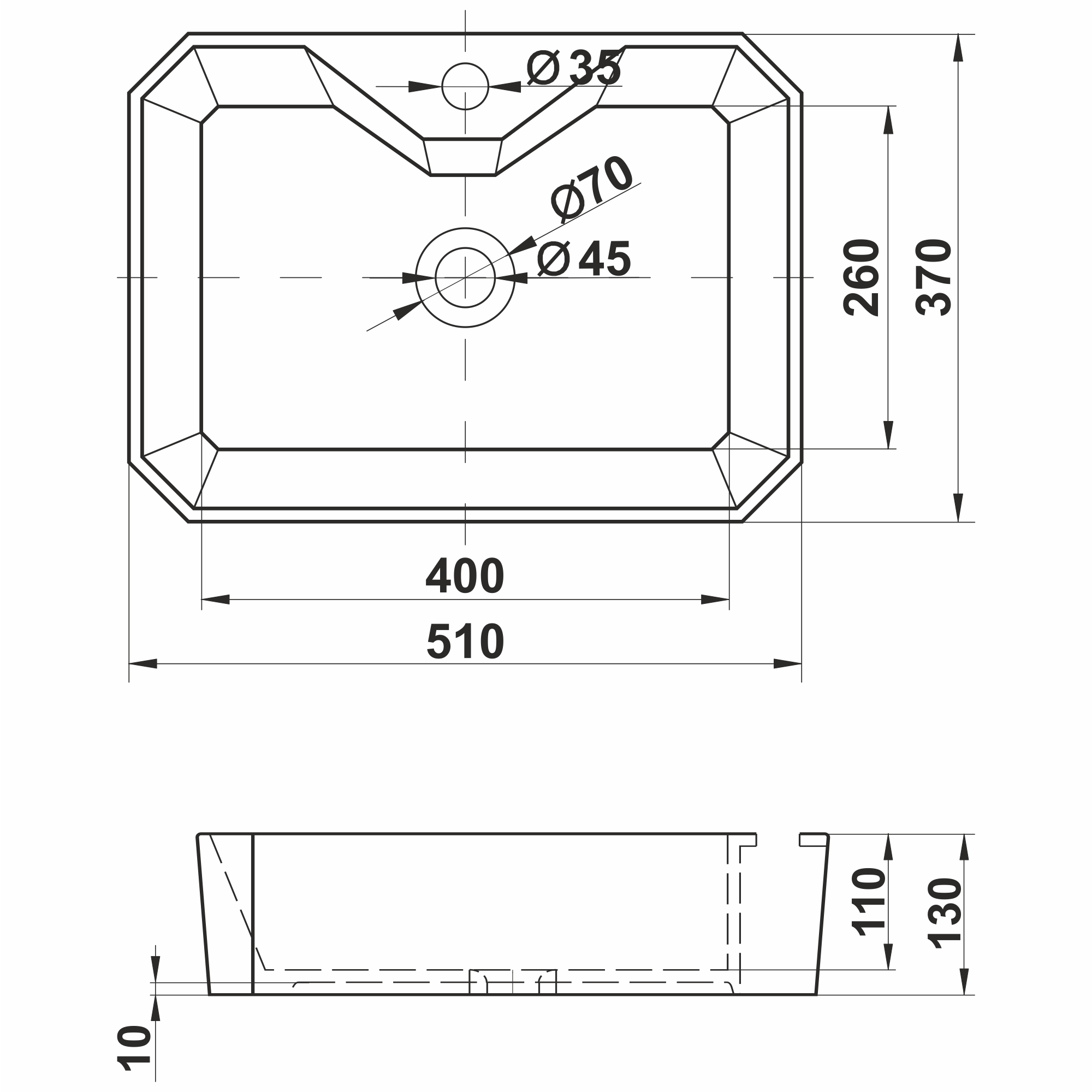Мини-раковина Melana MLN-320341 накладная белая - 6