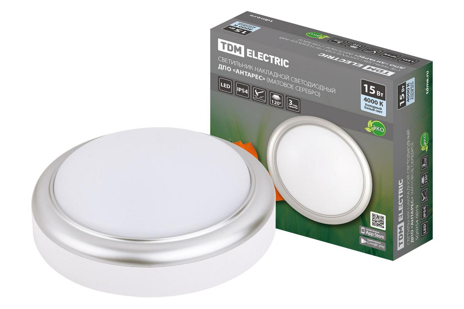 Изображение товара Светильник настенно-потолочный светодиодный TDM ELECTRIC SQ0354-0019 нейтральный белый свет цвет серый