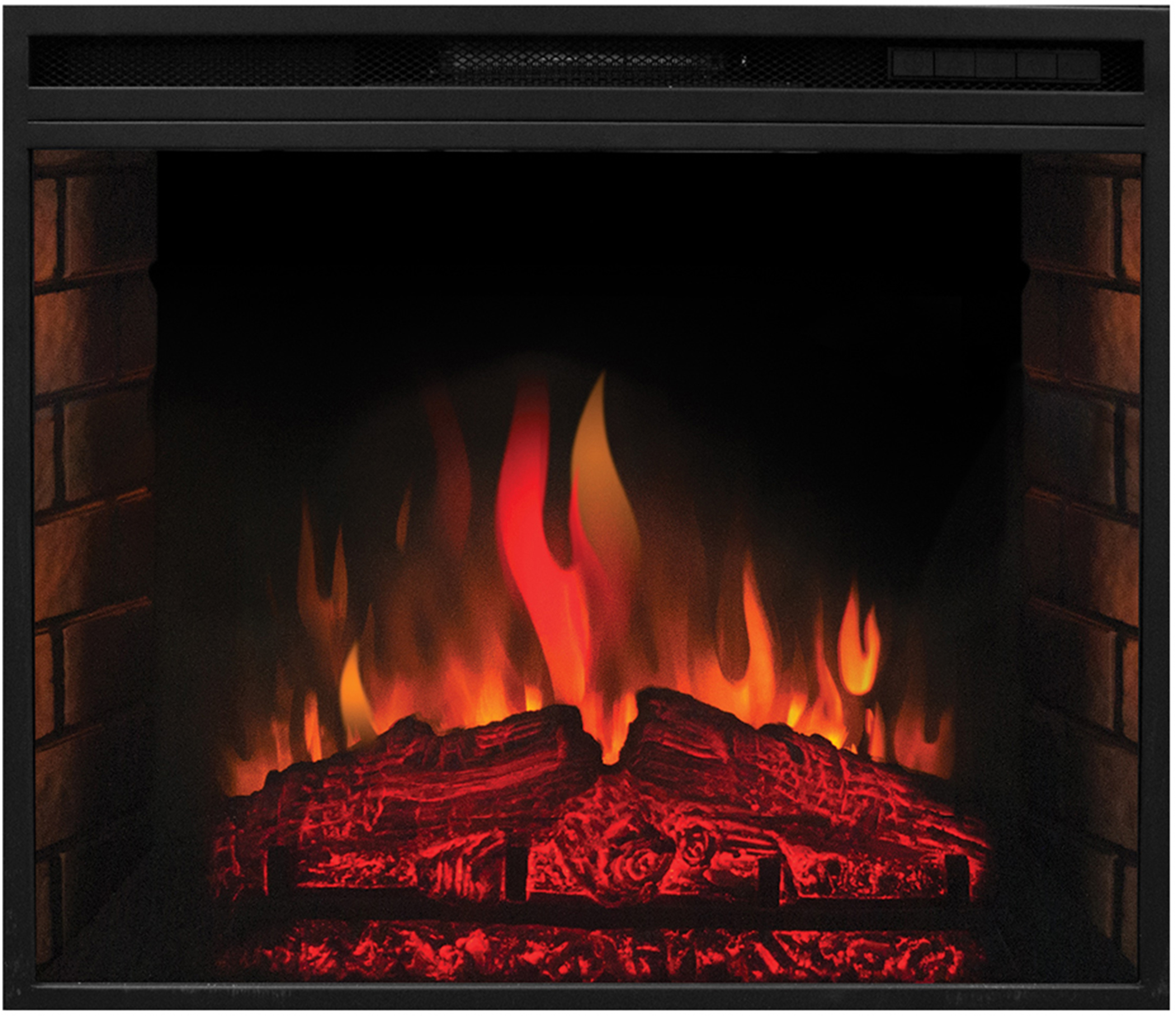 Изображение товара Электрический очаг Epsilon 26 черный с пультом и эффектом пламени