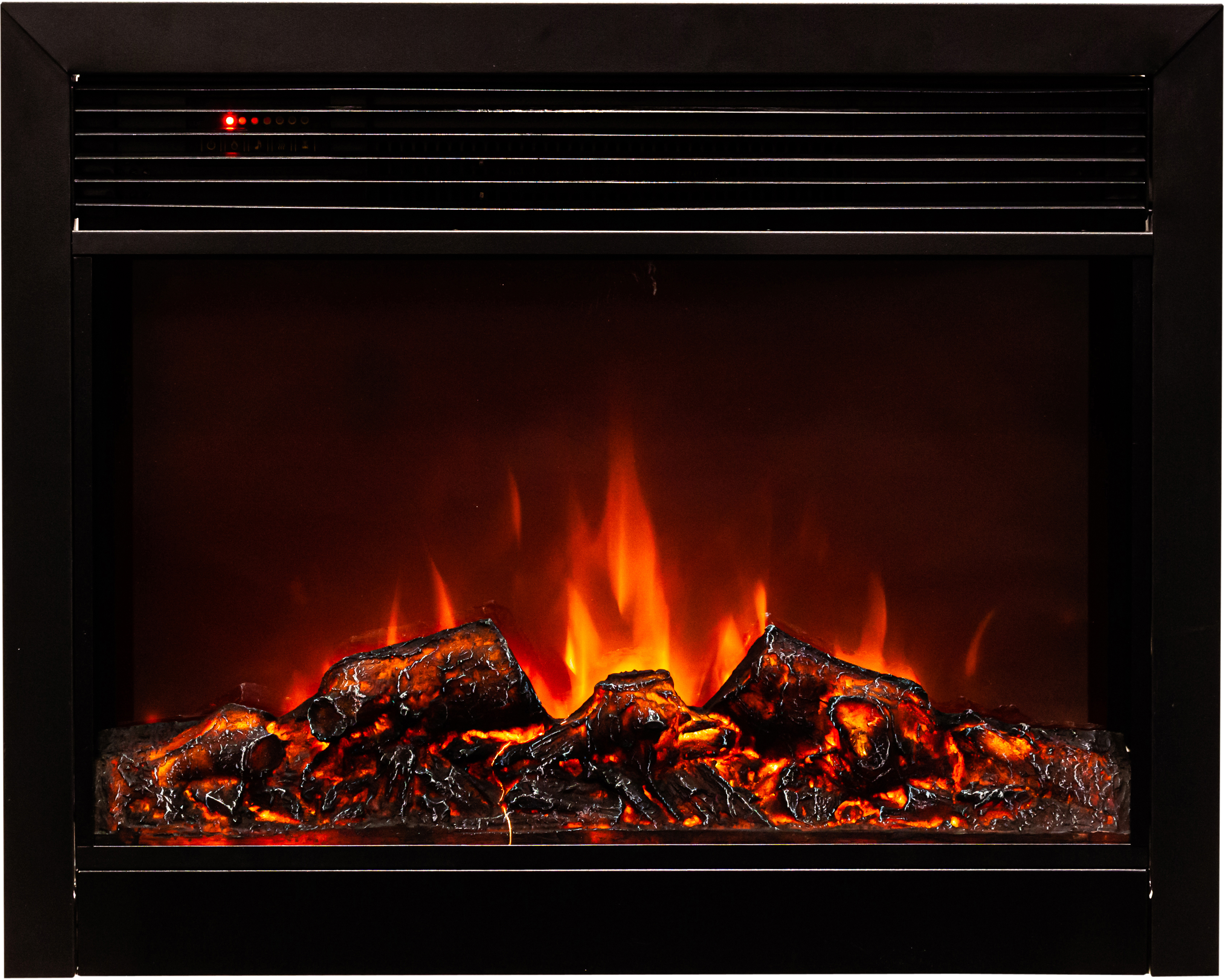 Изображение товара Электрический очаг Moonblaze Real-flame встраиваемый с имитацией дров, пультом, 1800 Вт