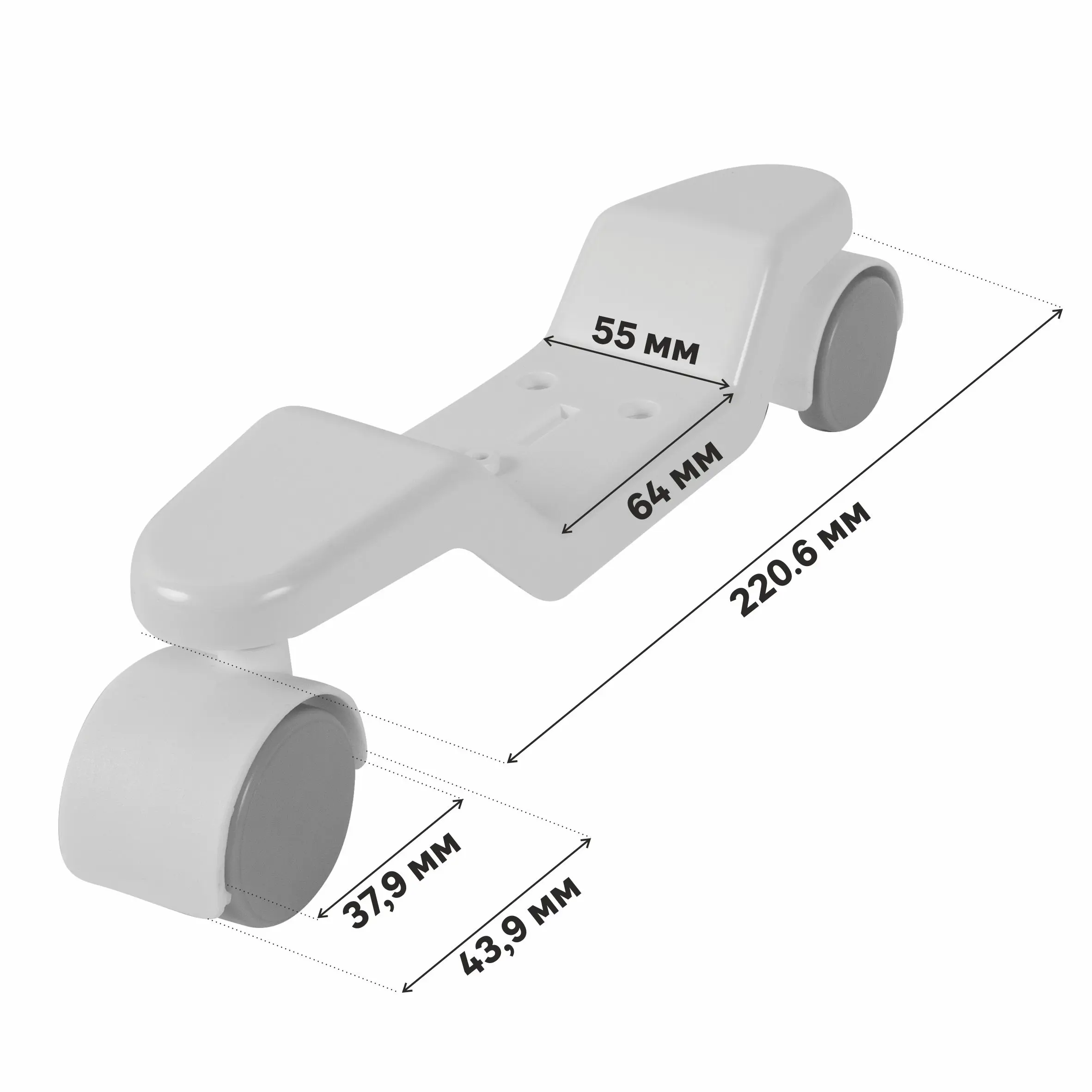 Ножки для конвектора с колесами Equation FT-1 для серии LM/EQBM - 3