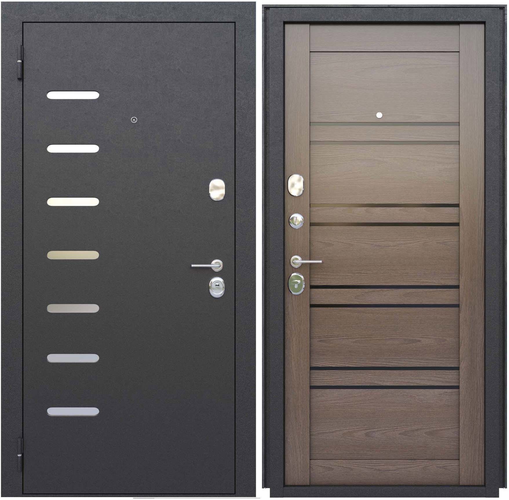 Изображение товара Дверь входная FERRONI Техно 1032 Левый, 80x200 см, Черный муар