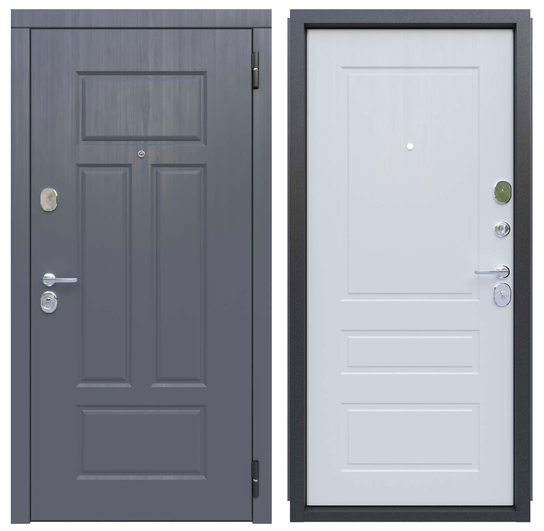 Изображение товара Дверь входная металлическая Сан-Марино 960 мм правая цвет ясень белый