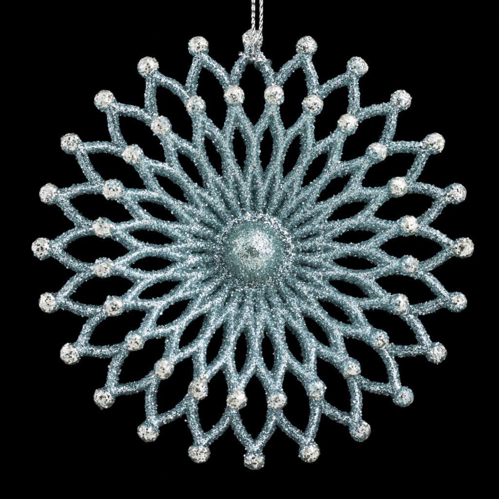 Изображение товара Ёлочная игрушка ErichKrause Decor снежинка голубая 11x4см 1шт