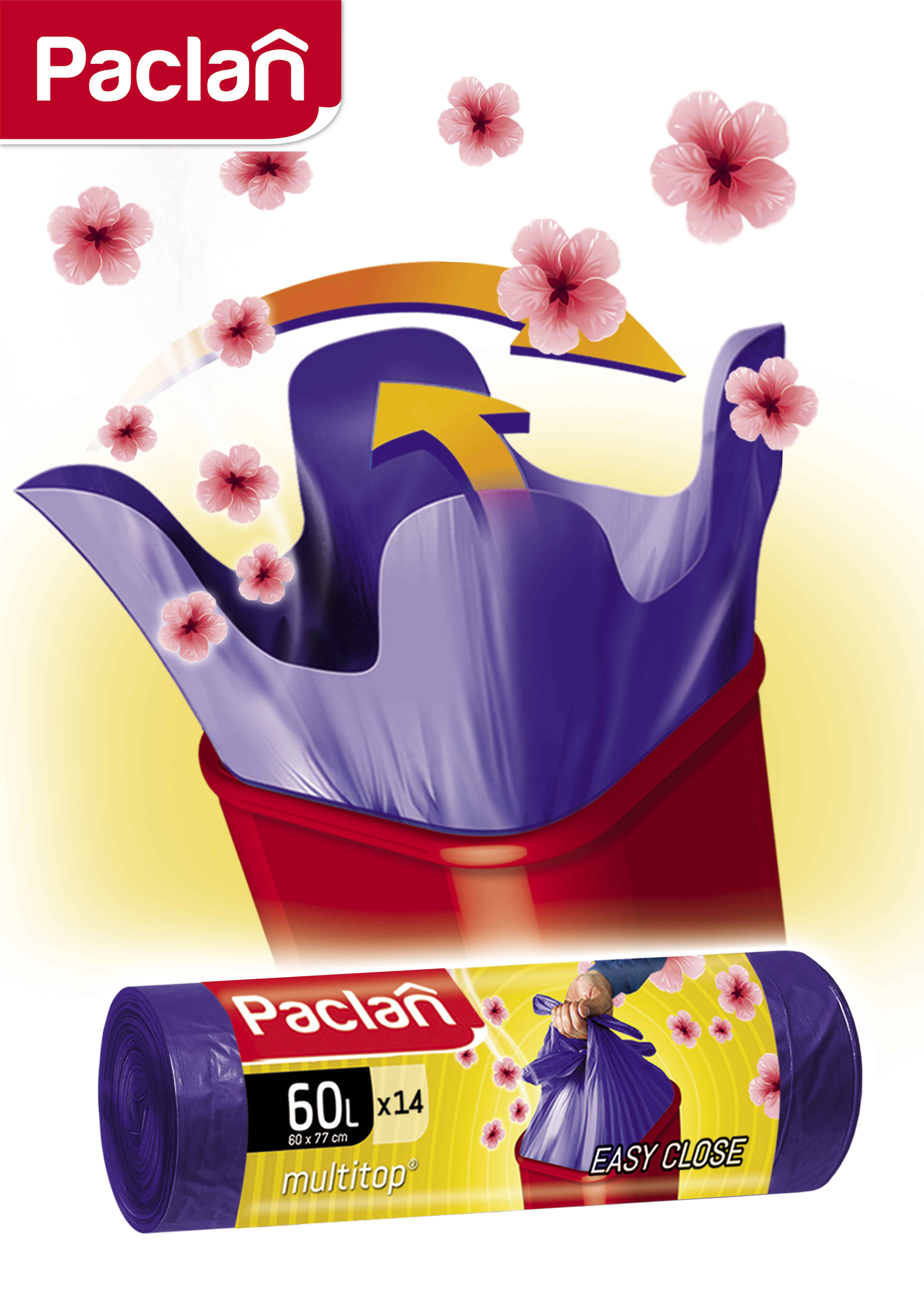Изображение товара Мешки для мусора Paclan multitop aroma 60 л, 14 шт