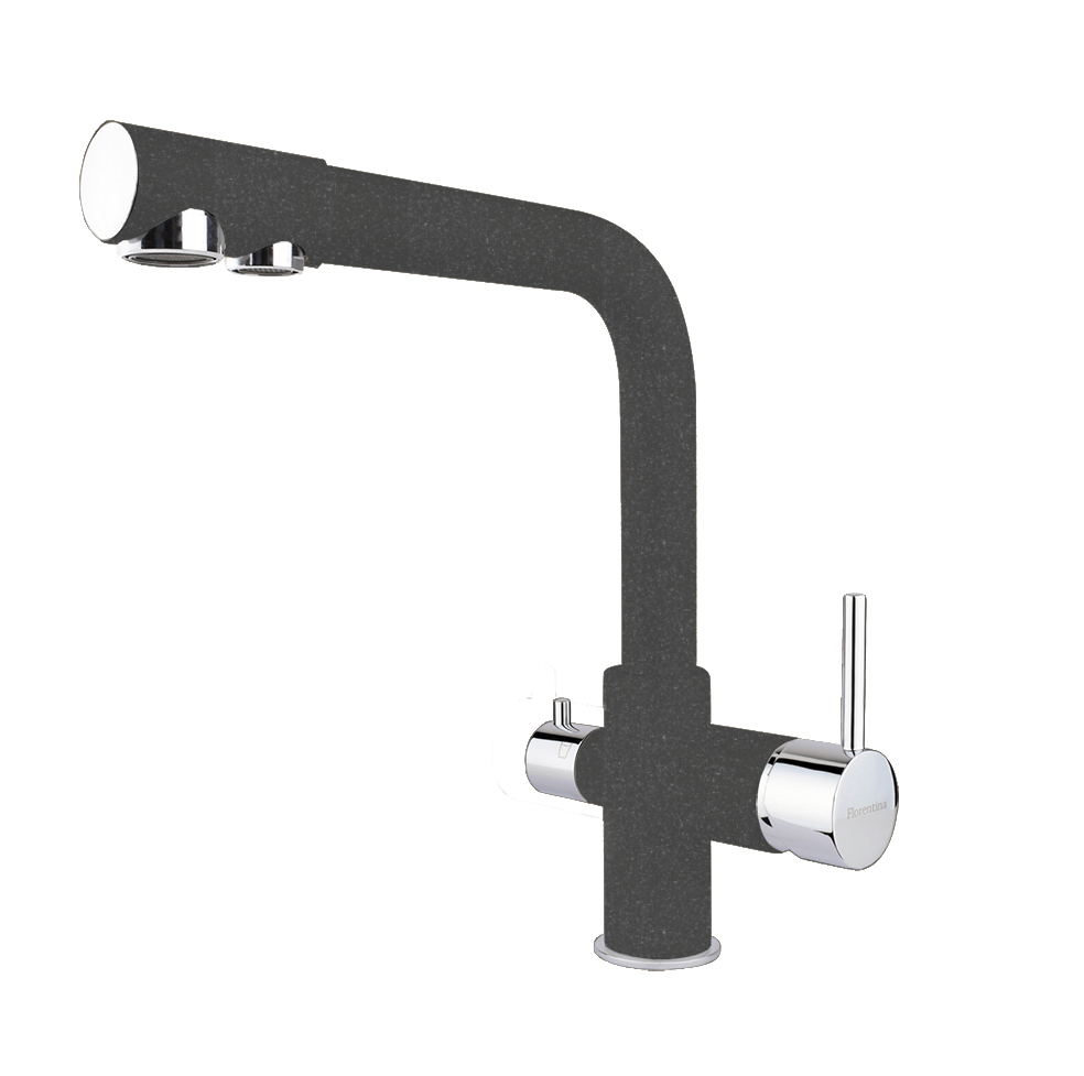 Изображение товара Самосмеситель для кухни однорычажный Florentina Арес FL 32 см черный