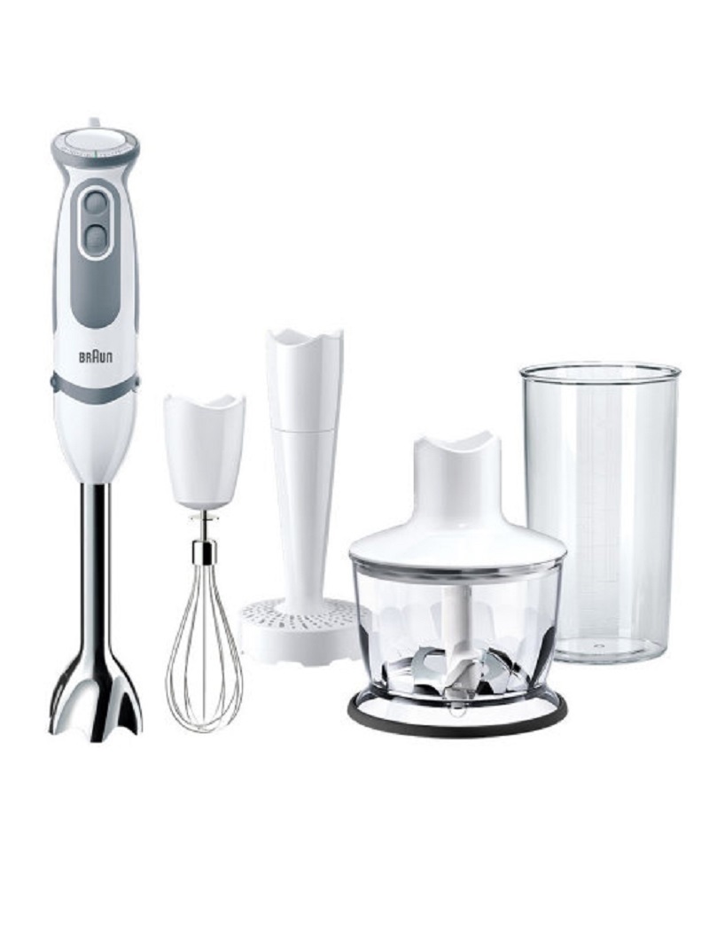 Изображение товара Погружной блендер BRAUN 15 скоростей 4 насадки цвет белый, MQ5237WH