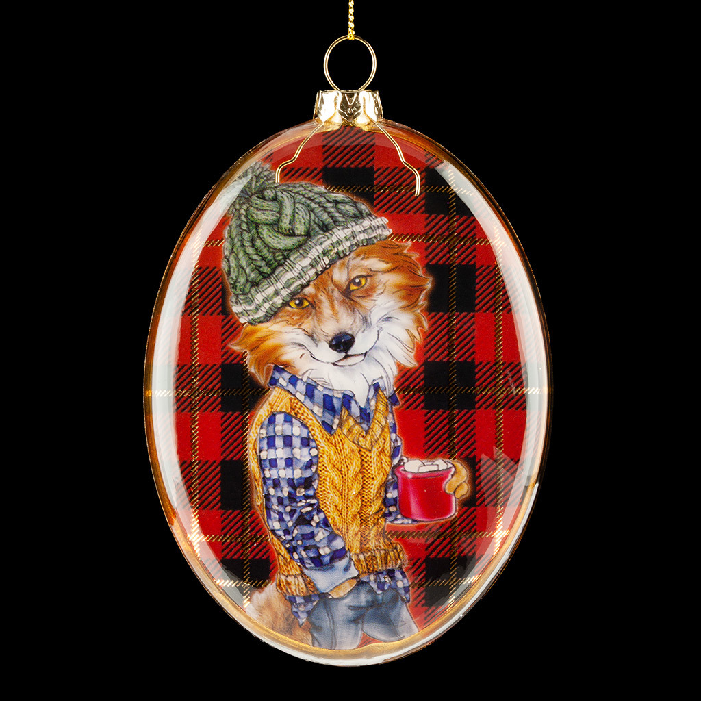 Изображение товара Ёлочная игрушка стеклянная ErichKrause Decor 50939 12x2см разноцветная