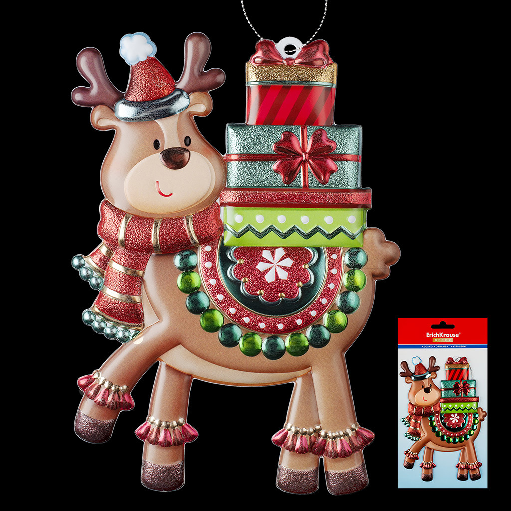 Изображение товара Ёлочная игрушка ErichKrause Decor 49587 Олень 23x1 см Разноцветный
