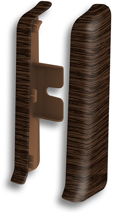 Заглушка для плинтуса левая и правая "Дуб Джерси", высота 80 мм, 2 шт.