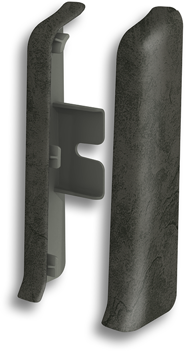 Заглушка для плинтуса левая и правая "Лофт тёмный", высота 80 мм, 2 шт.