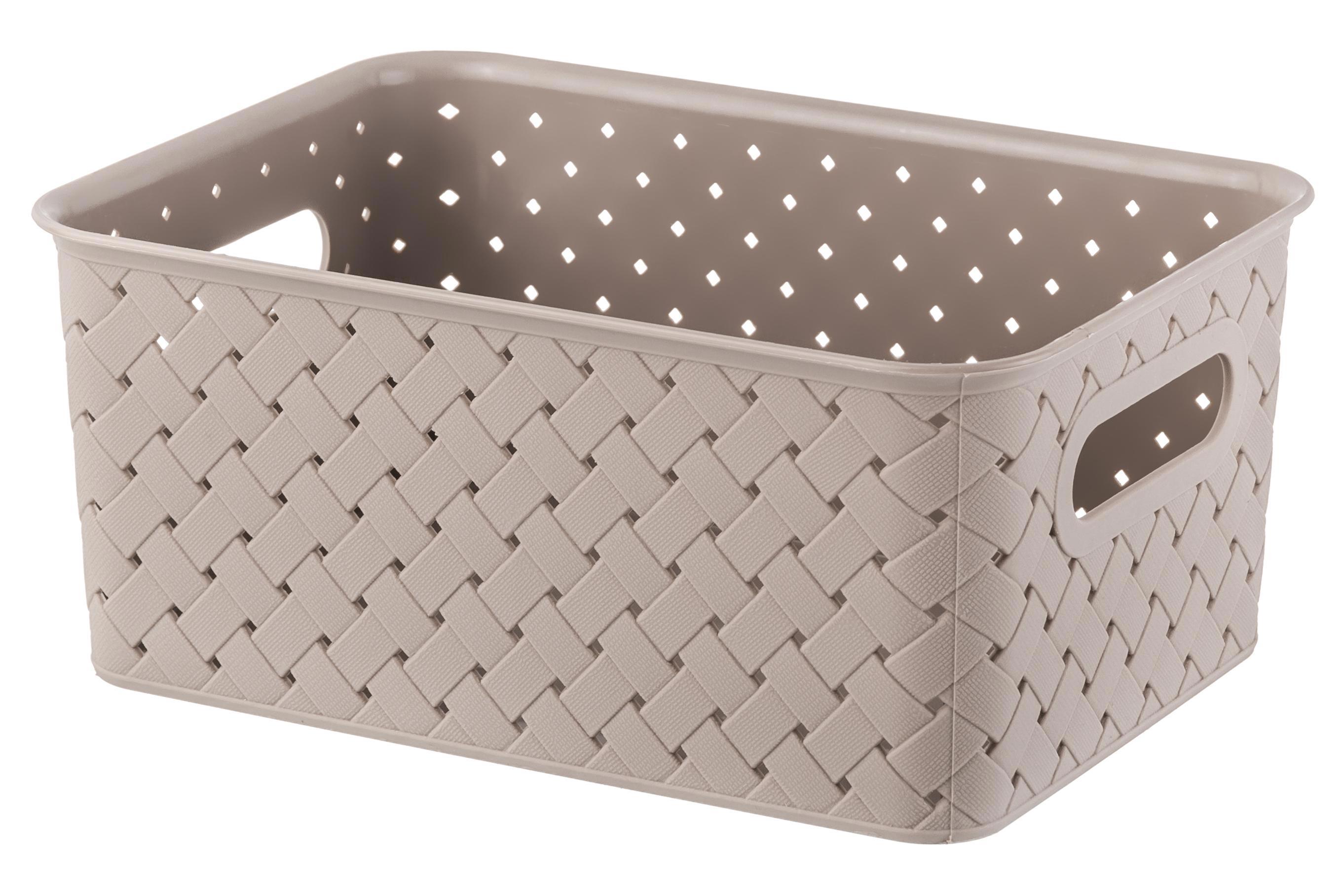 Изображение товара Корзина El Casa 811868 17.30x10.50x23.50 см полипропилен цвет светло-коричневый 1 шт