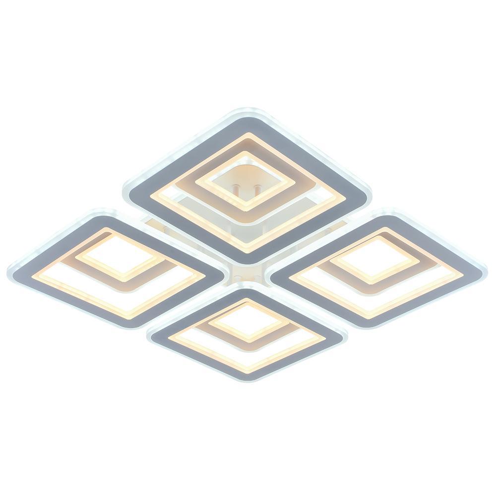 Изображение товара Современная светодиодная люстра Profit Light 8009/4+4 WHT D с пультом д Иммерсивное освещение