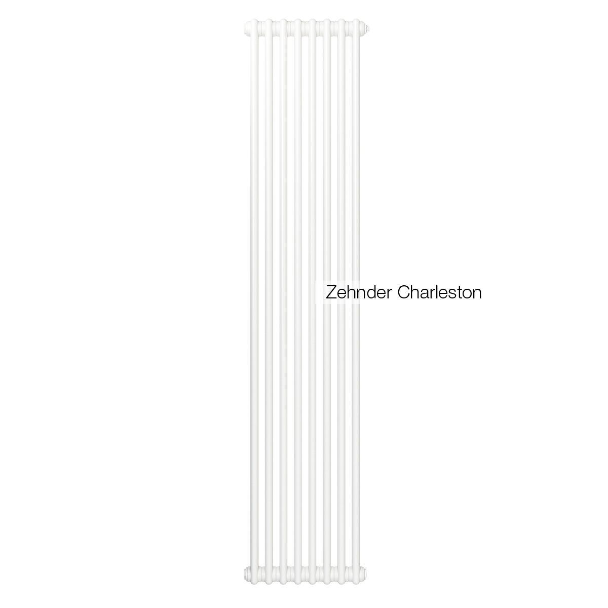 Изображение товара З Tubчатый радиатор Zehnder Charleston 2180 12 секций боковое подключение сталь белый