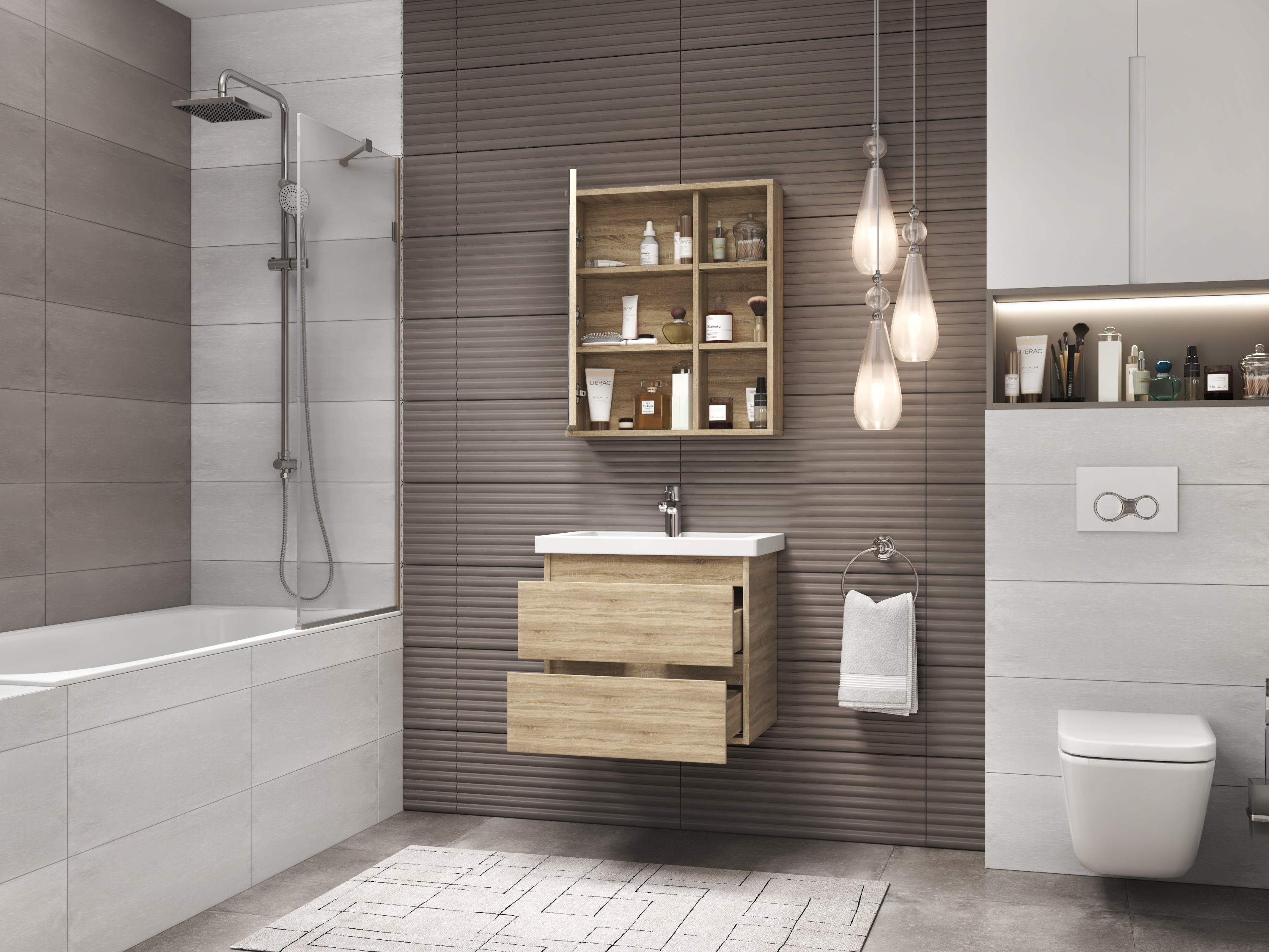 Зеркальный шкаф Vigo Matteo 15.6x70x70 см цвет дуб сонома - 8