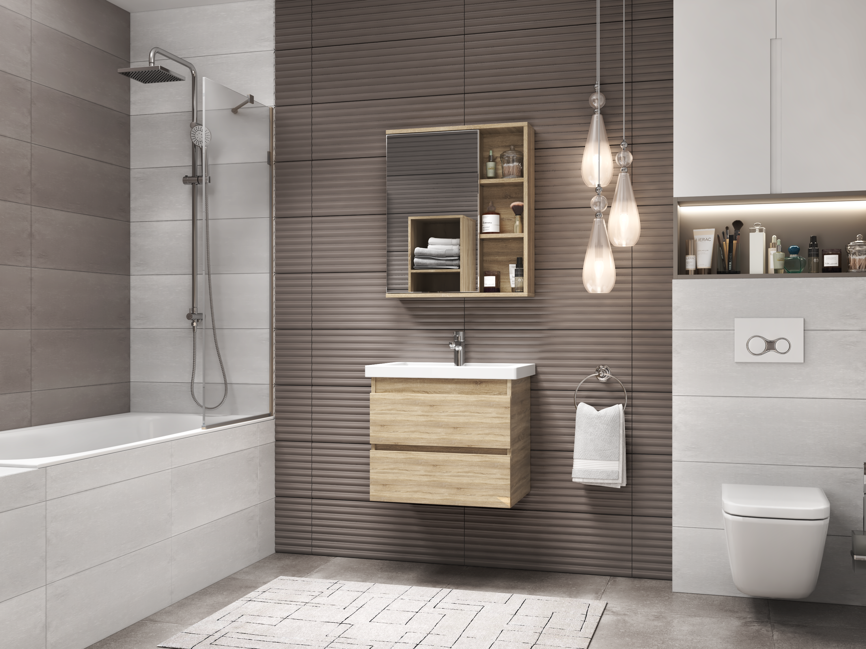 Зеркальный шкаф Vigo Matteo 15.6x70x70 см цвет дуб сонома - 7