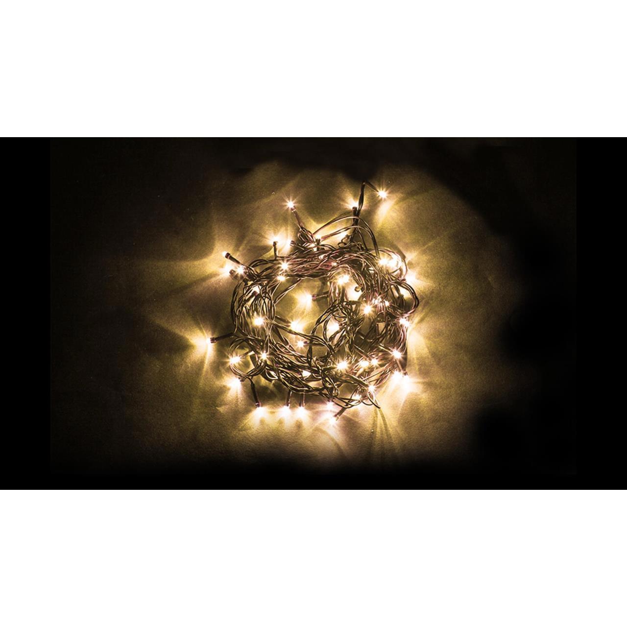 Изображение товара Электрогирлянда комнатная Feron Нить 5м 75 ламп теплый белый 1 режим работы