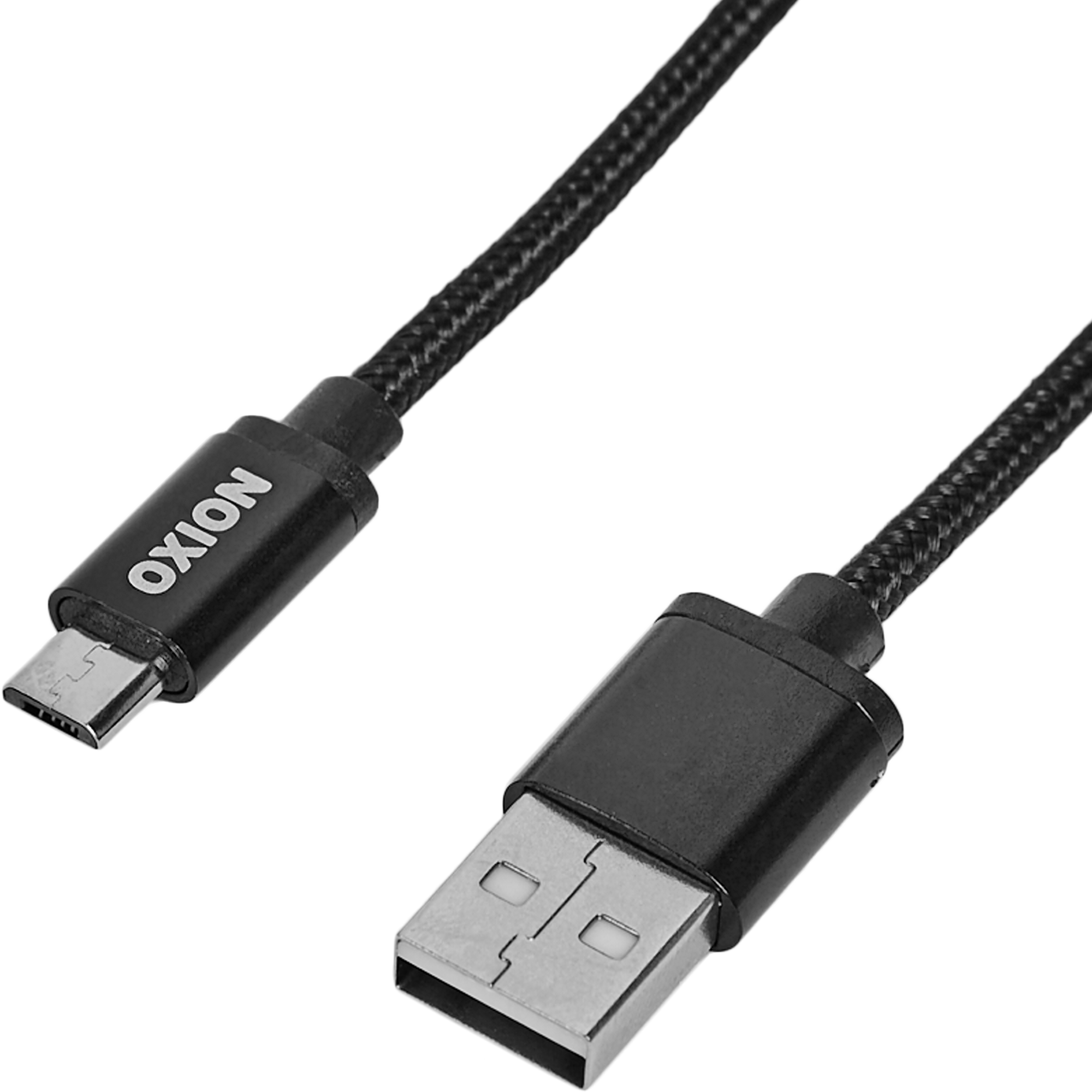 Кабель Oxion USB-micro USB 1.3 м 2 A цвет черный