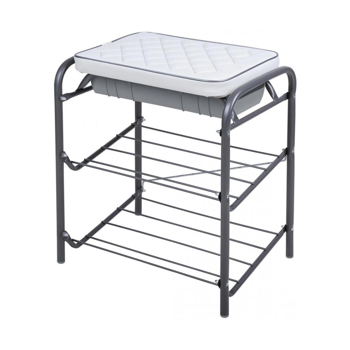 Изображение товара Банкетка для обуви NIKA НБ2 с мягким сиденьем и ящиком, Россия