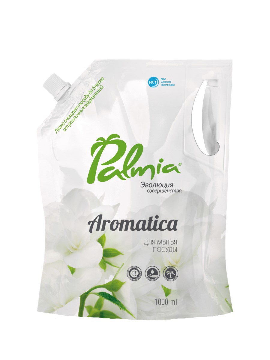 Изображение товара Средство для мытья посуды Palmia Aromatica с ароматом зеленого чая и жасмина 1 л