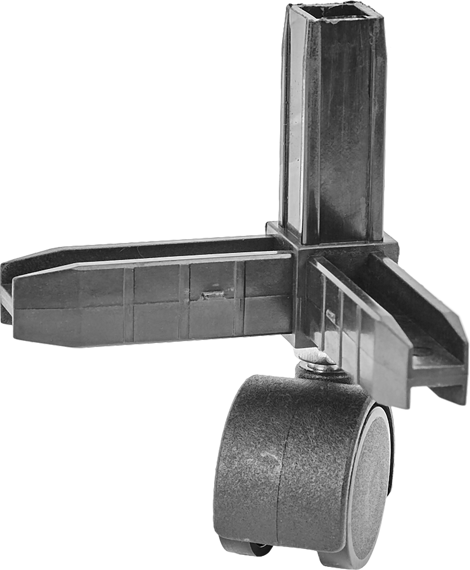 Коннектор 3 Лофт с колесной опорой пластик черный