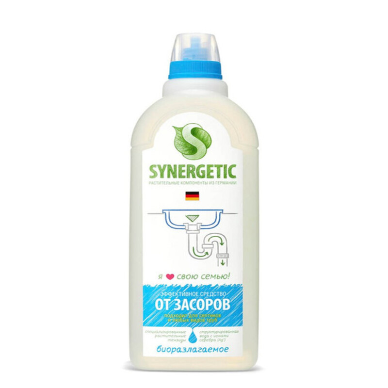 Изображение товара Средство для прочистки труб Synergetic щелочное 0.75 л Изображение товара Средство для прочистки труб Synergetic щелочное 0.75 л
