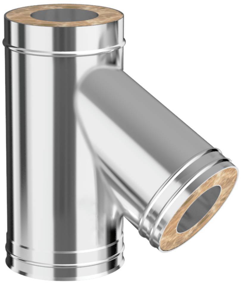 Изображение товара Сэндвич-тройник 135° из нержавеющей стали для дымохода 115x200 мм