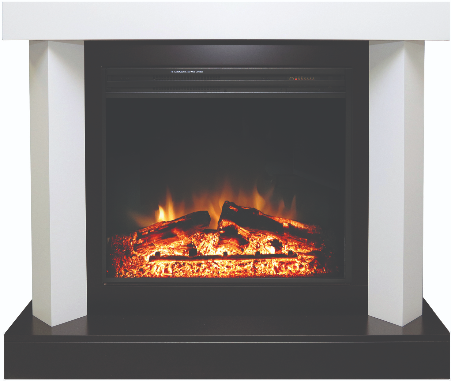 Изображение товара Каминокомплект Vancouver с электроочагом Jupiter белый, современный дизайн, 20 м²