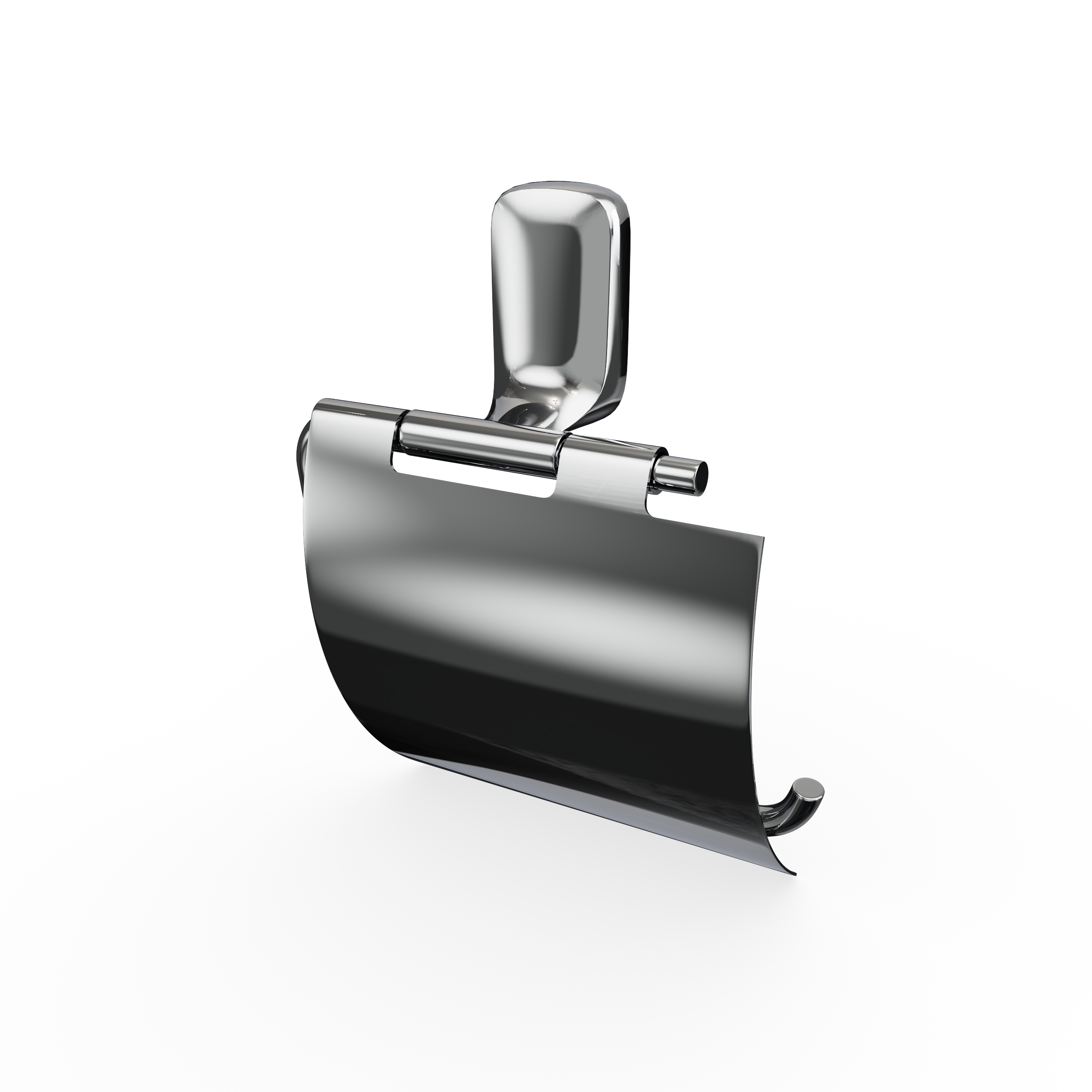 Изображение товара Держатель туалетной бумаги с крышкой Lemer Elegia хром из нержавеющей стали