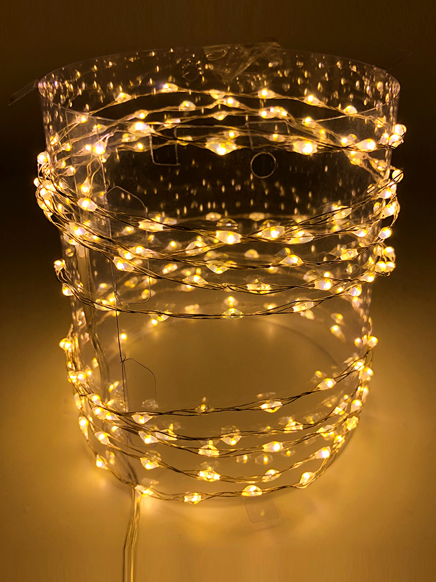 Изображение товара Электрогирлянда универсальная Магия праздника Роса 3м 189 ламп Теплый белый свет