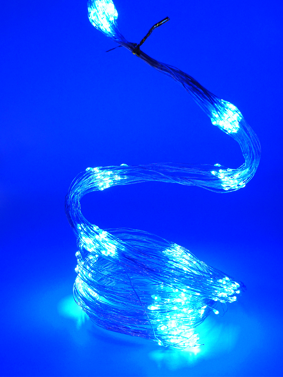 Изображение товара Электрогирлянда комнатная Магия праздника Роса 1.5м 450 LED голубой свет
