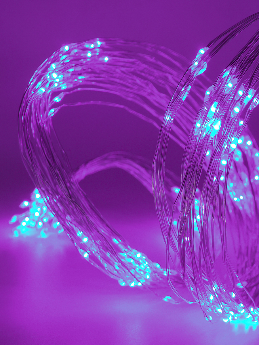 Изображение товара Электрогирлянда комнатная Магия праздника Роса 1.5м 450 ламп фиолетовый свет