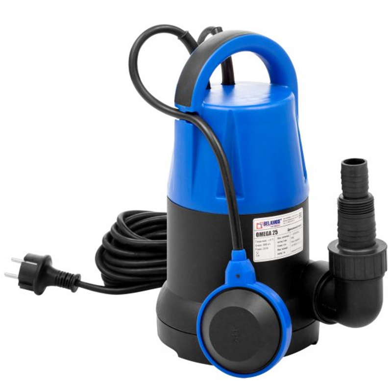Изображение товара Belamos Omega — погружной дренажный насос для чистой воды, 250 Вт, 5000 л/ч
