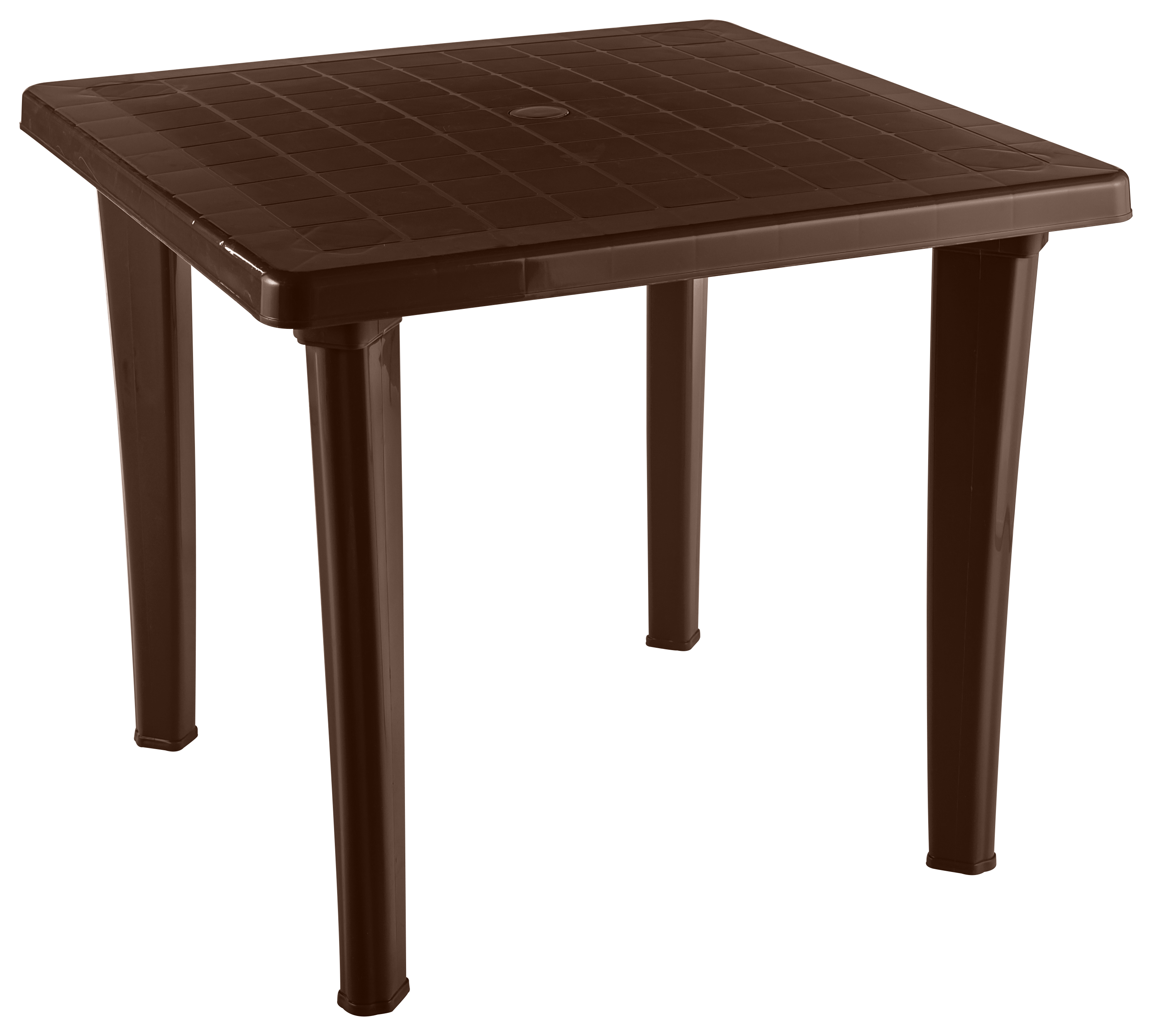 Изображение товара Стол садовый складной Элластик-пласт Элластик 85 см х 85 см х 74 см пластик темно-коричневый