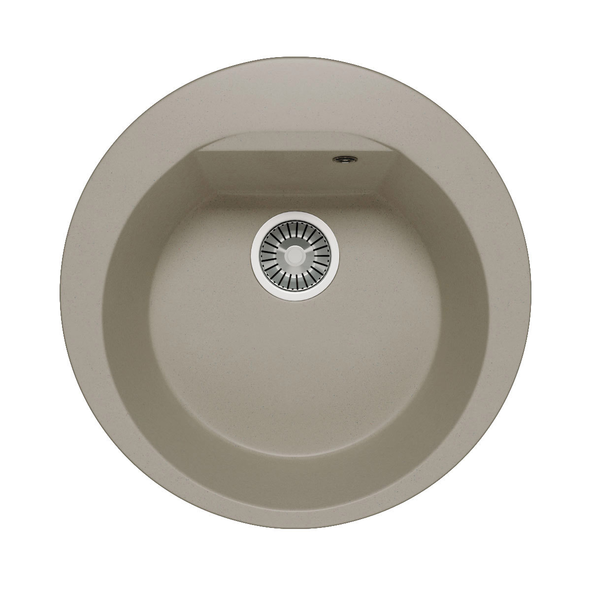 Изображение товара Мойка для кухни POLYGRAN Atol-520 круглая серая из искусственного камня