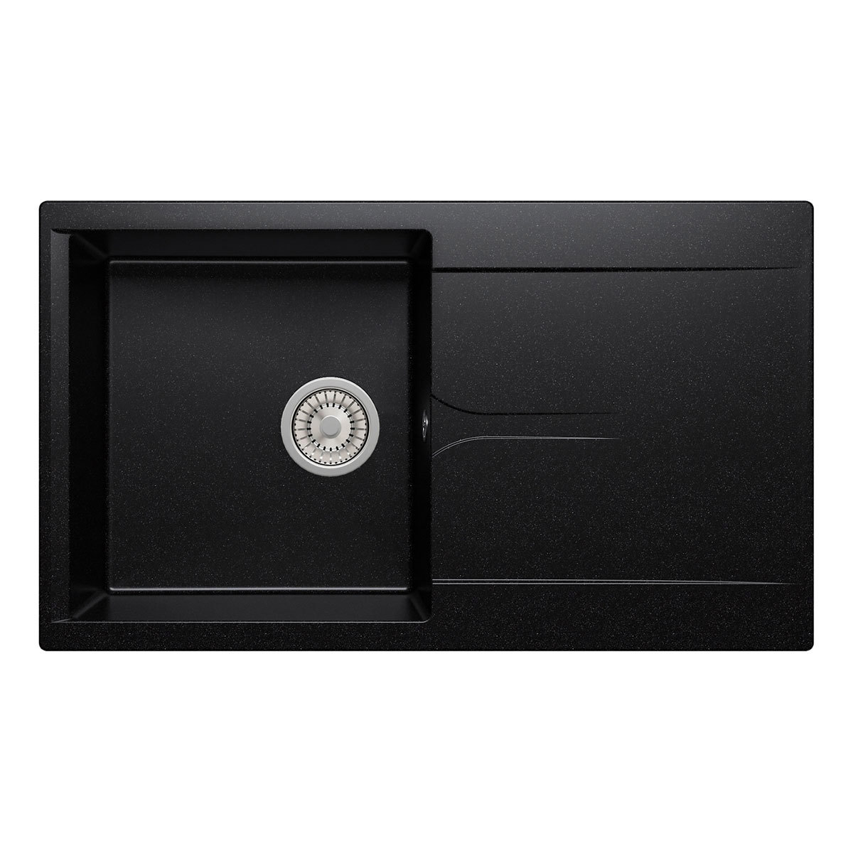 Изображение товара Мойка прямоугольная 86x20x50 см POLYGRAN искусственный камень цвет черный