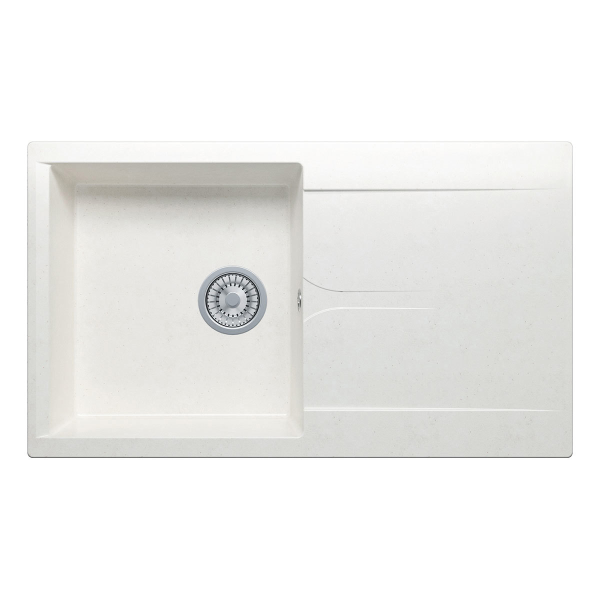 Изображение товара Мойка прямоугольная 86x20x50 см POLYGRAN искусственный камень цвет белый