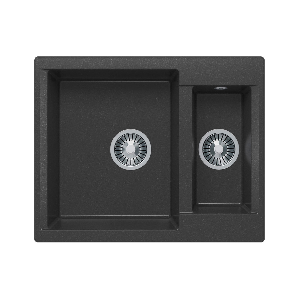 Изображение товара Мойка кухонная прямоугольная POLYGRAN 62x20x50 см искусственный камень черный