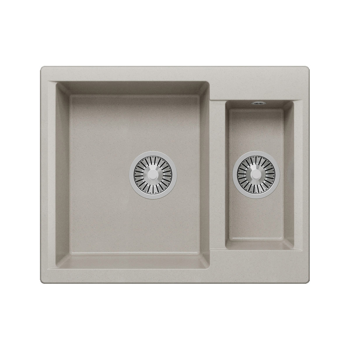 Изображение товара Мойка для кухни POLYGRAN Brig-620 62x51 см из искусственного камня серого цвета