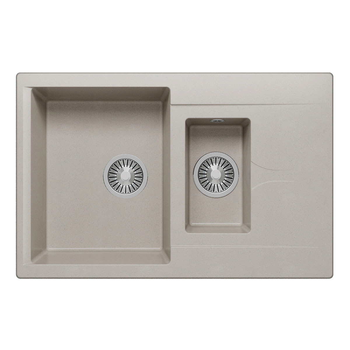 Изображение товара Мойка для кухни POLYGRAN Brig-770 искусственный камень серая 62x20x50 см