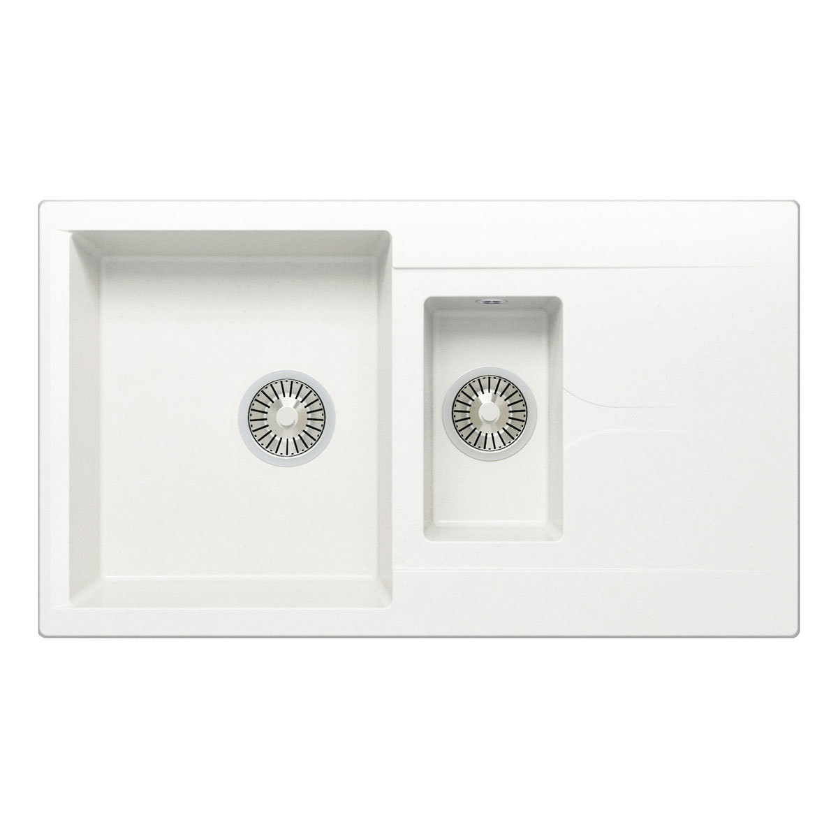 Изображение товара Мойка для кухни POLYGRAN Brig-870 из искусственного камня белая 87x50 см